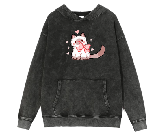 cat Oversize Hoodie Washed 71