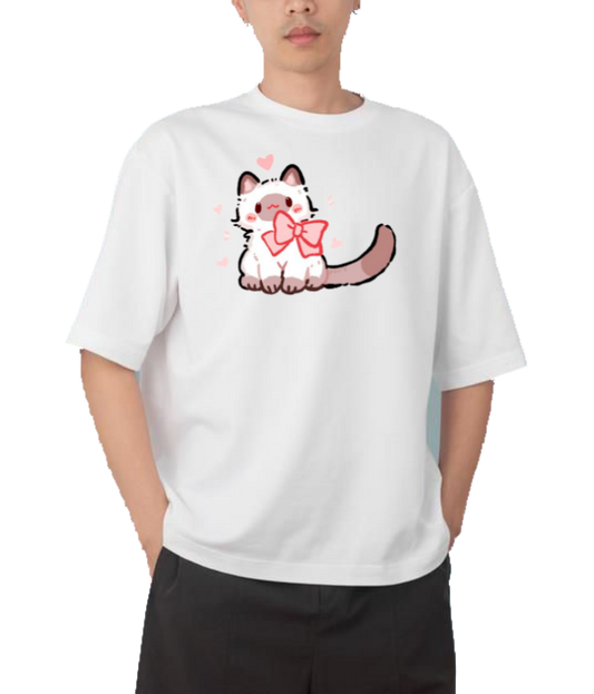 cat One Size t- shirt White 71
