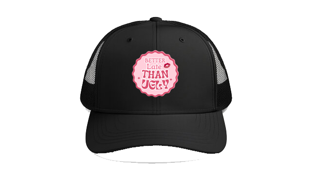 Baseball cap Black BETTER LATE THAN UGLY 117