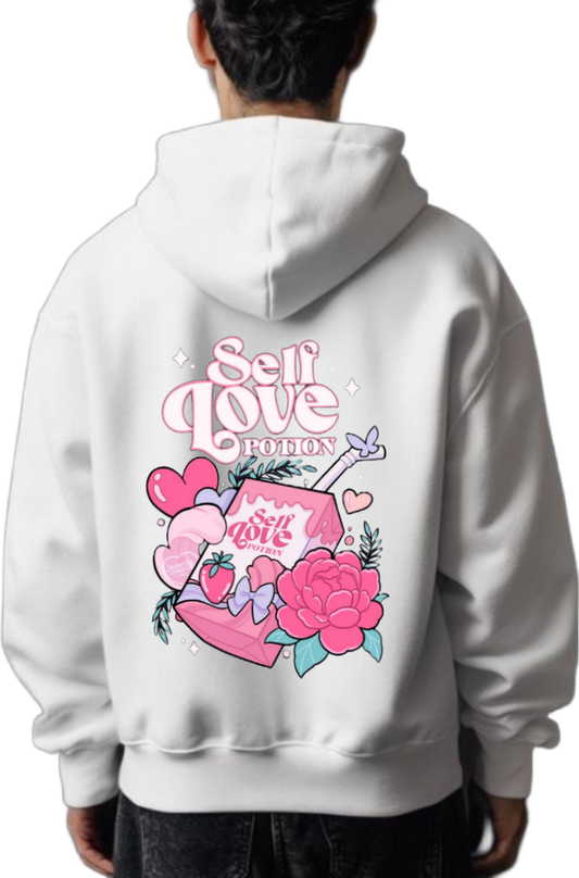Self Love Potion One Size hoodie White Back 71