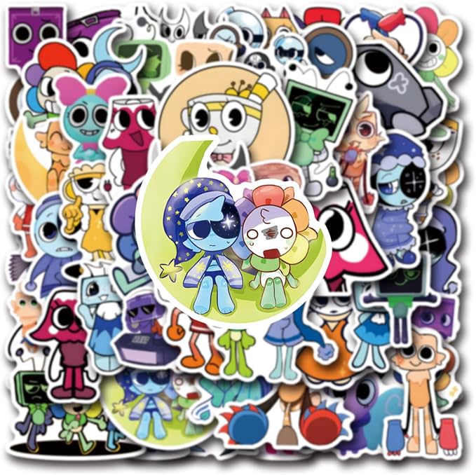 Auony 100pcs Game Stickers, Video Game Theme Funny Stickers for Water Bottle, Laptop, Phone, Skateboard, Scrapbooking (World of Dandys)
