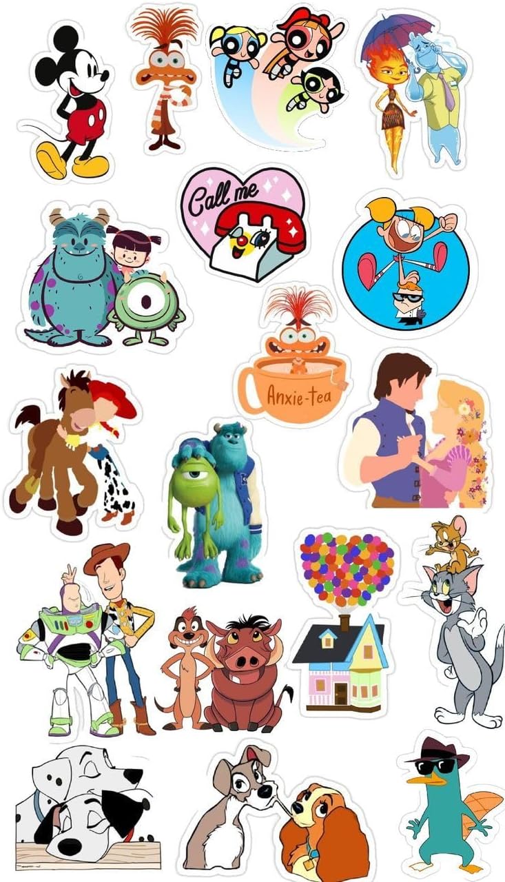 Laptop stickers different characters