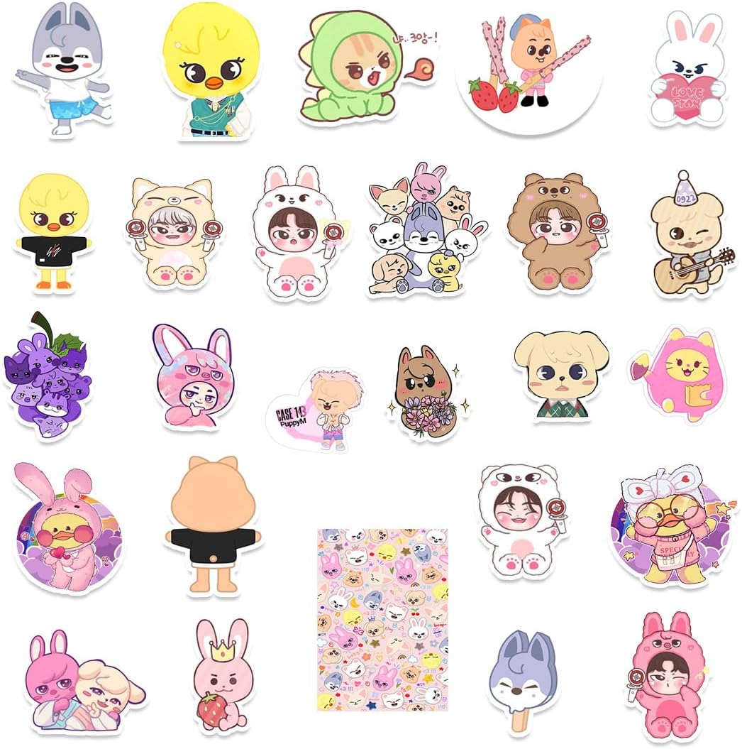 50 PCS Colorful Stray Stickers Zoo Stickers for Teens Adults Cute Cartoon Stray Sticker for Fans Kpop Sticker for Kpop Lovers