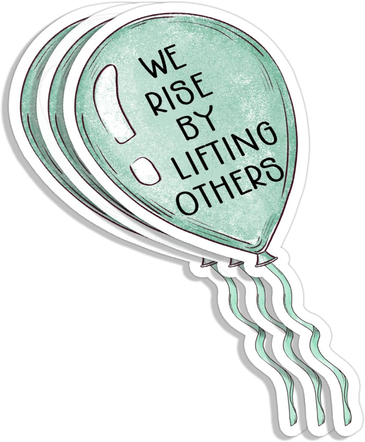 (3pcs) We Rise by Lifting Others Sticker Motivational Sayings Inspirational Quotes Uplifting Friends Coworker Family Vinyl Decal for Tumbler Laptop Water Bottles Books Phone - Size 3x1.5
