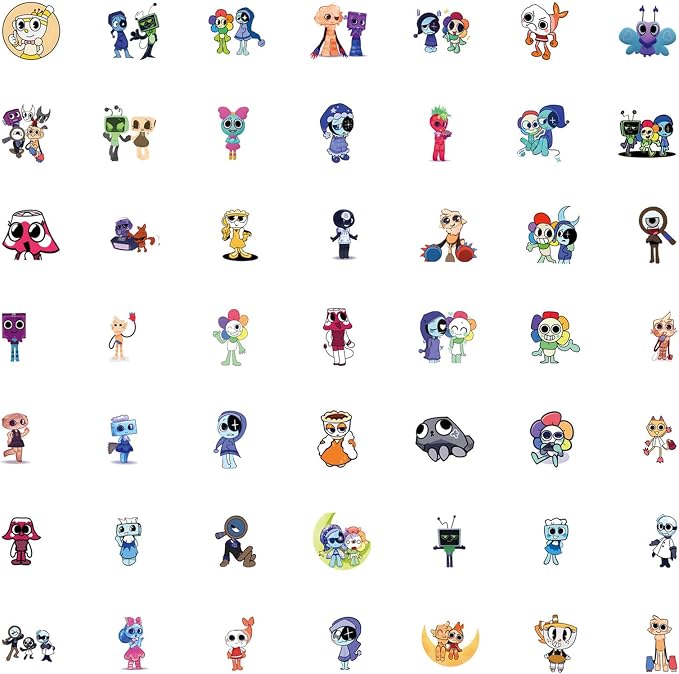 Auony 100pcs Game Stickers, Video Game Theme Funny Stickers for Water Bottle, Laptop, Phone, Skateboard, Scrapbooking (World of Dandys)