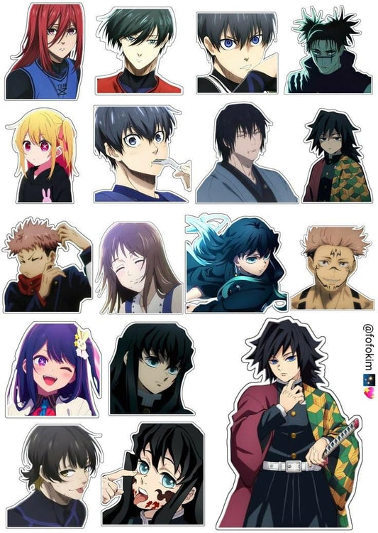Anime sticker mashle random blue lock
