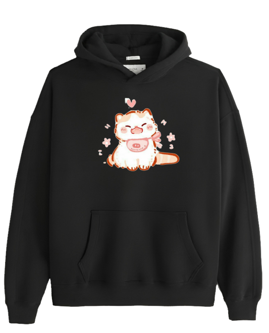 cat Oversize Hoodie Black 72