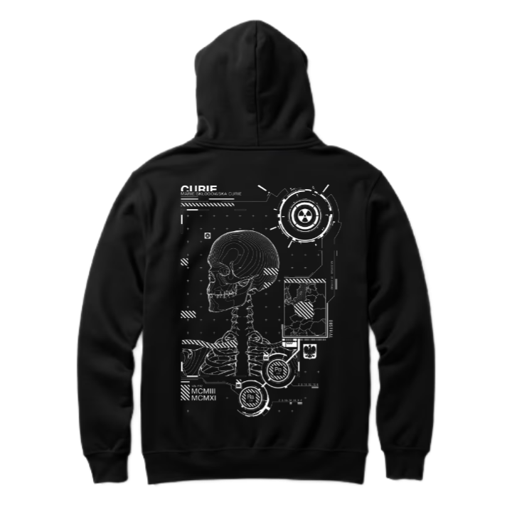 CURIE Back text oversize hoodie back 72