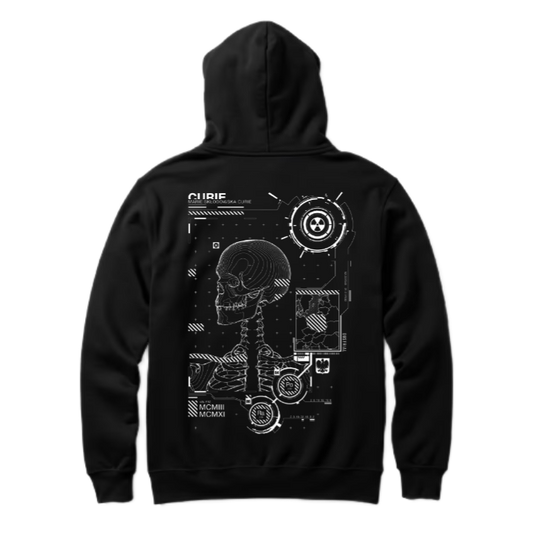 CURIE Back text oversize hoodie back 72