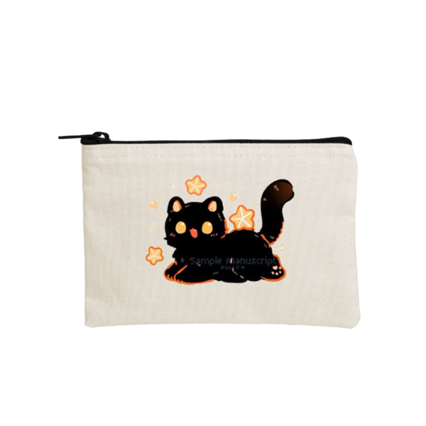 cat wallet pencil case Beige 73