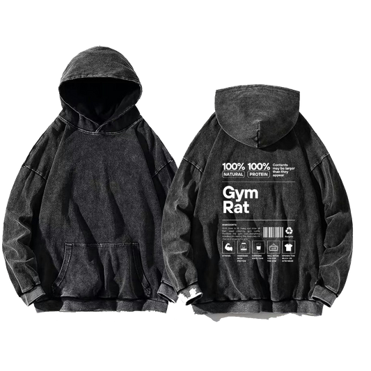 Architect Bear Back text oversize hoodie Washed back 73