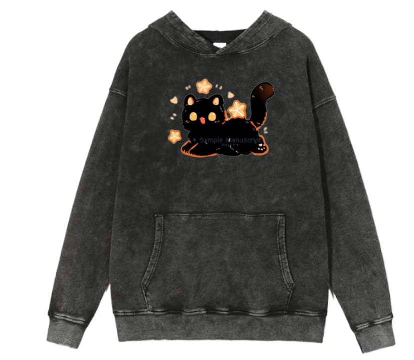 cat Oversize Hoodie Washed 73