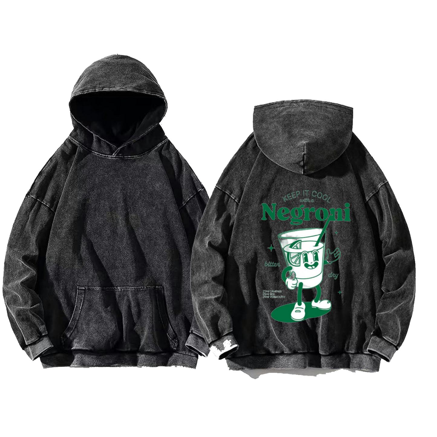 Negroni One Size hoodie Washed Back 60
