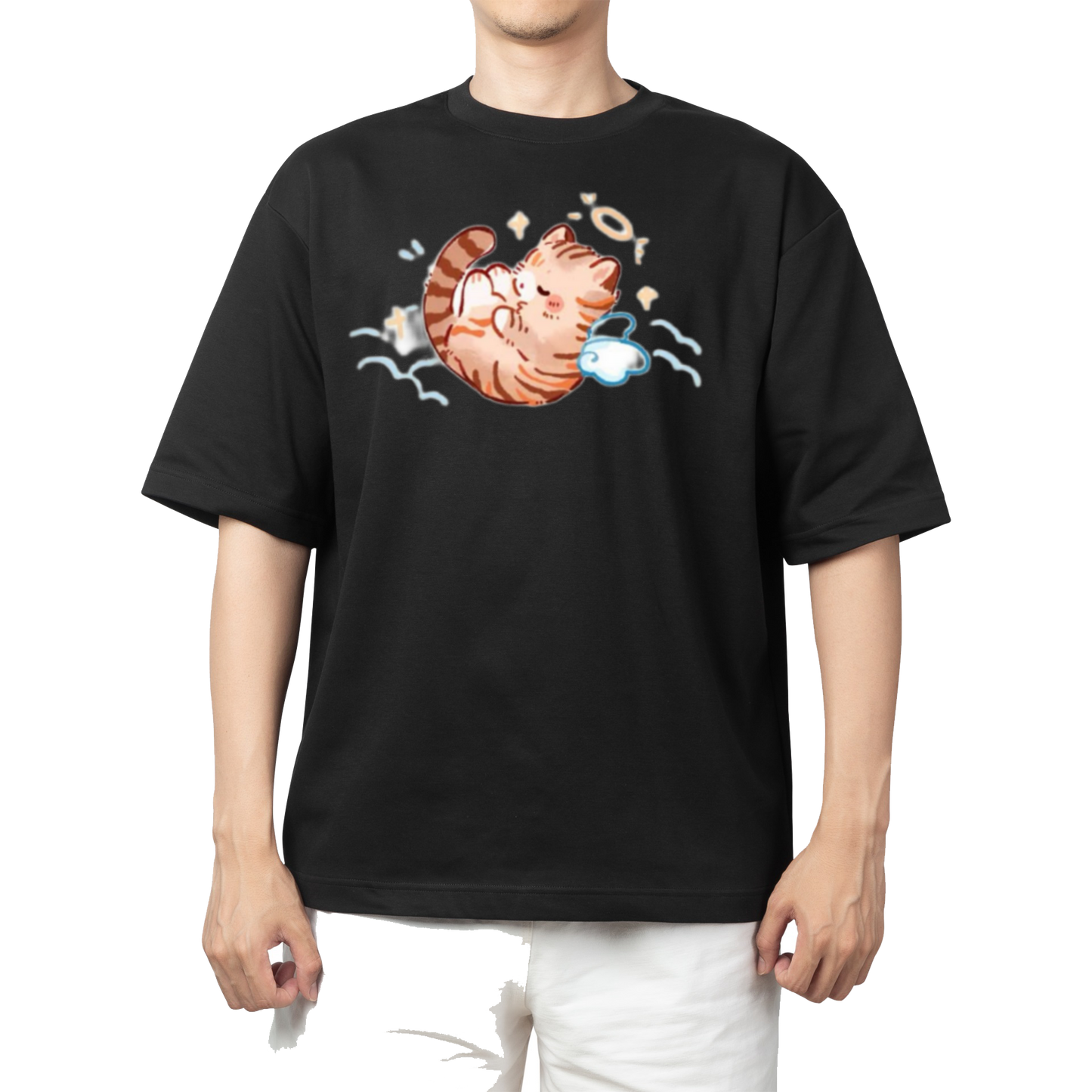 cat One Size t- shirt Black 74