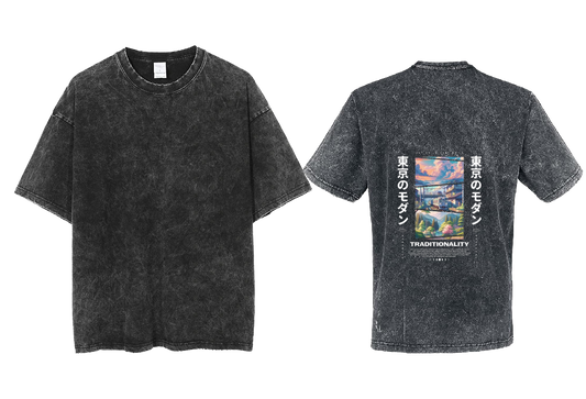 TRADITIONALITY Back text One Size t- shirt Washed Back 72
