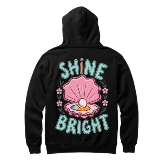 SHINE BRIGHT One Size hoodie Black Back 74