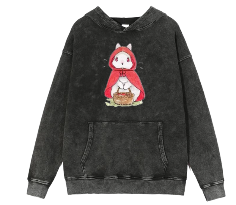 bunny Oversize Hoodie Washed 74