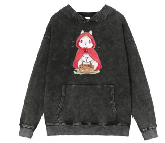 bunny Oversize Hoodie Washed 74