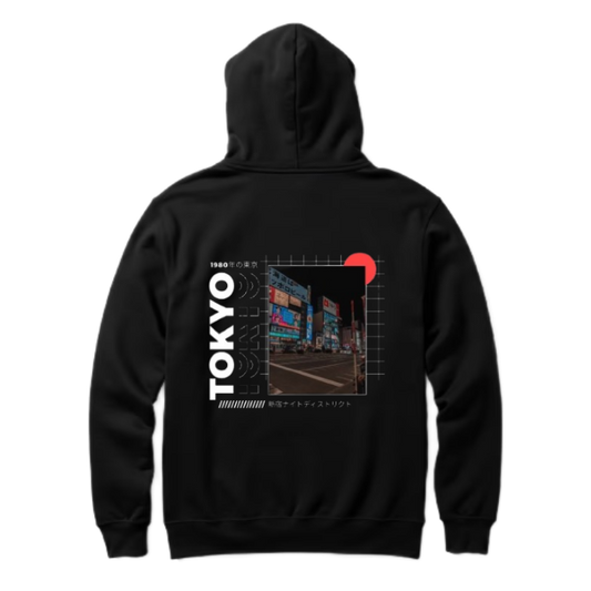TOKYO Back text oversize hoodie back 74