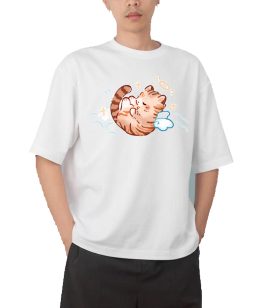 cat One Size t- shirt White 74