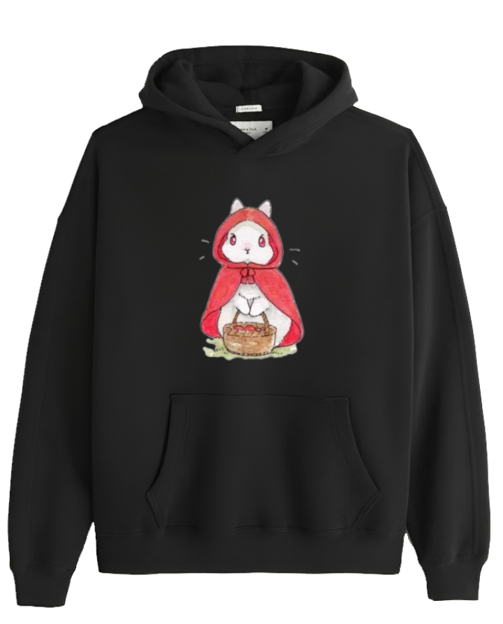 bunny Oversize Hoodie Black 74