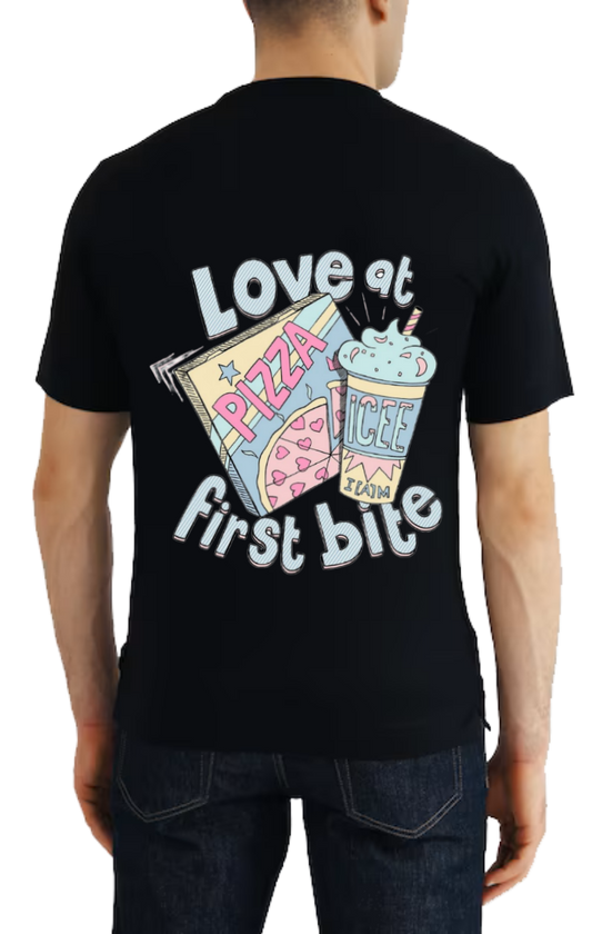 Love at first bite t- shirt One Size Black back 74