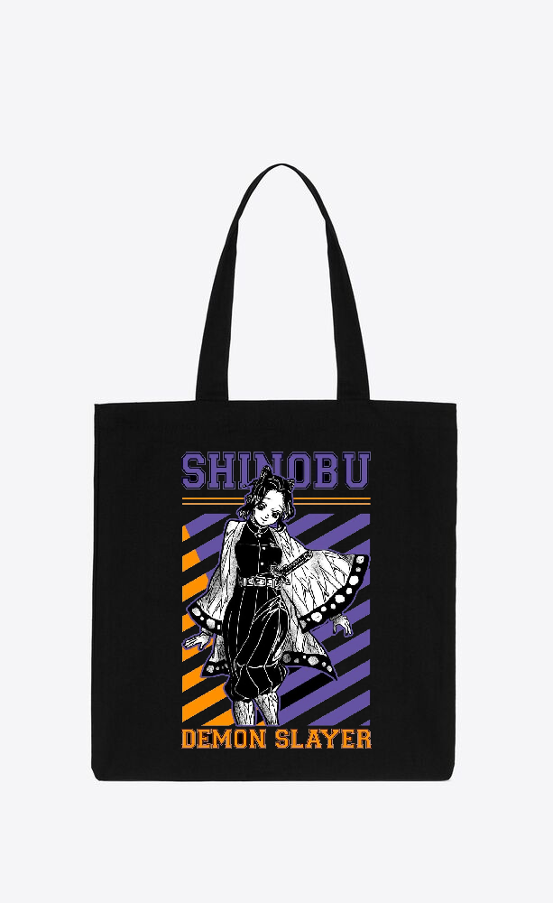 Anime Demon slayer nezuko tanjiro tote bag Black 75