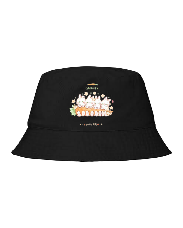 bunny Bucket hat Fishman hat cap Black 75