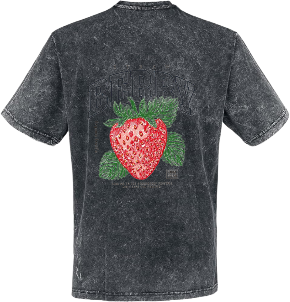 STRAWBERRY FESTIVAL t- shirt One Size Washed Back 75