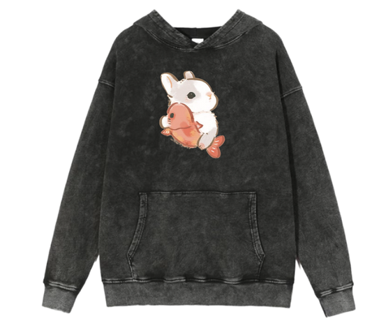 bunny Oversize Hoodie Washed 75