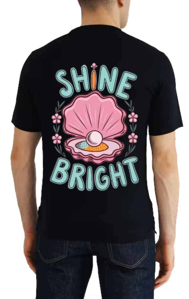 SHINE BRIGHT t- shirt One Size Black back 75