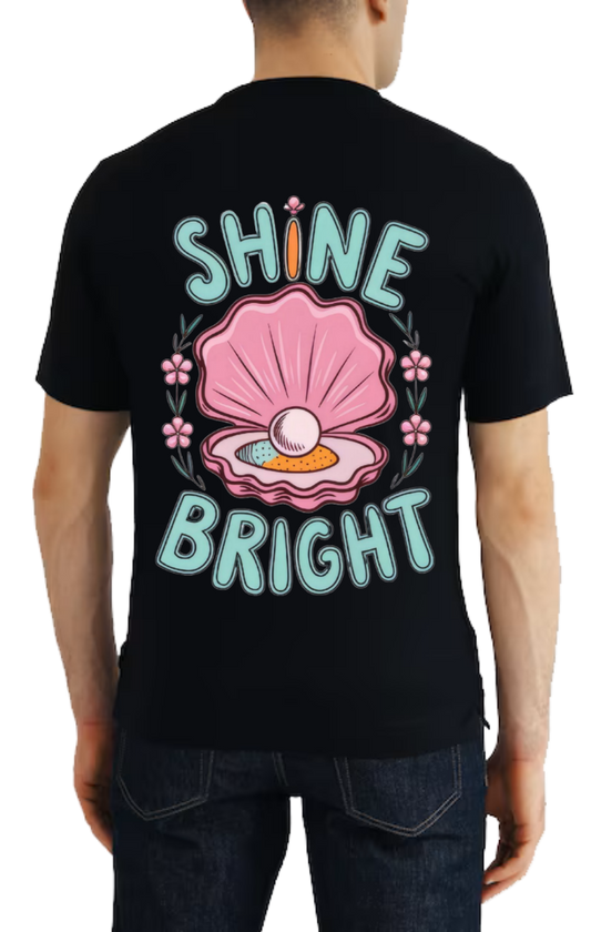 SHINE BRIGHT t- shirt One Size Black back 75