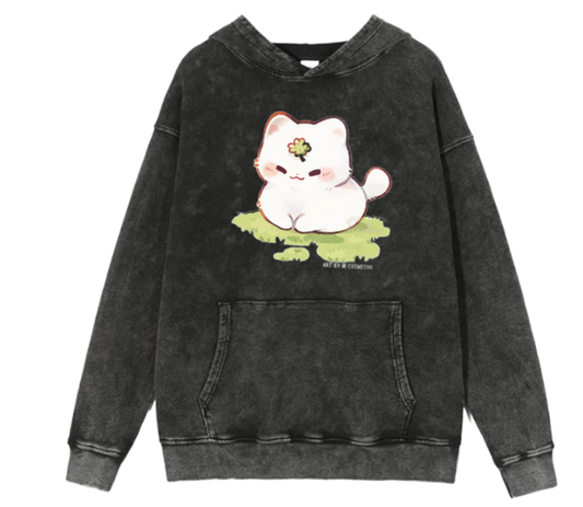 cat Oversize Hoodie Washed 76