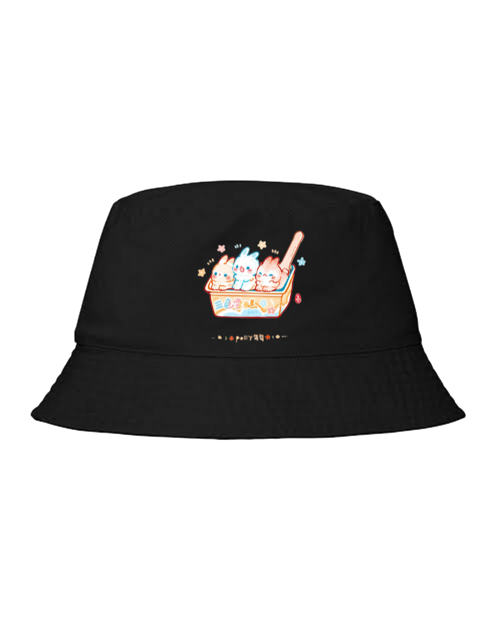 bunny Bucket hat Fishman hat cap Black 76