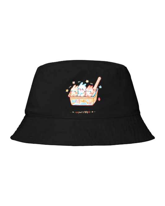 bunny Bucket hat Fishman hat cap Black 76