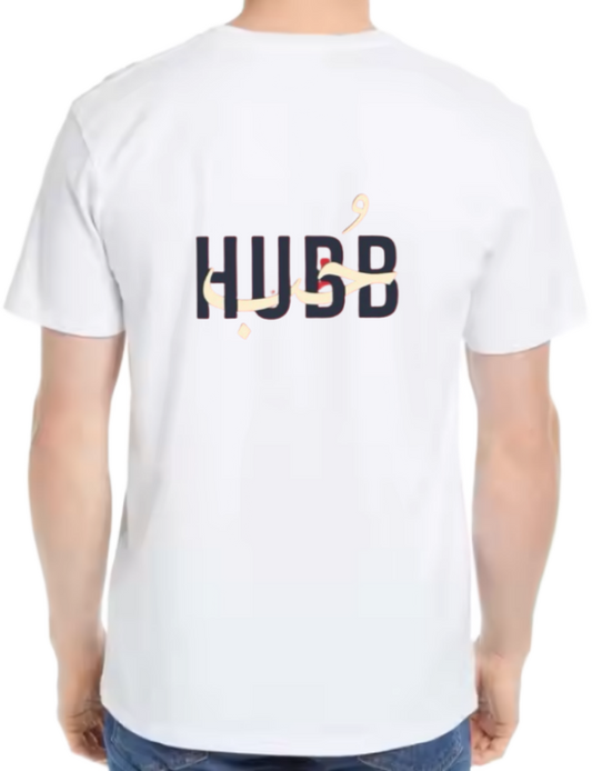 HUBB Back text One Size t- shirt White Back 76