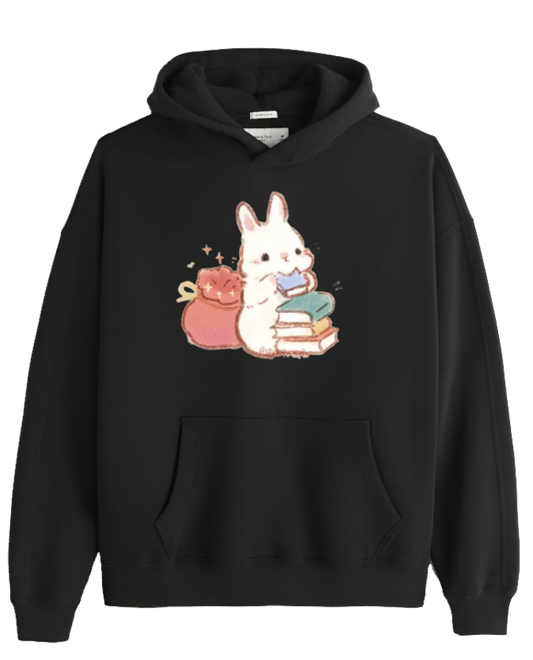 bunny Oversize Hoodie Black 76