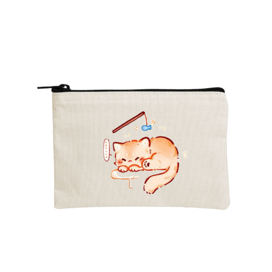 cat wallet pencil case Beige 76
