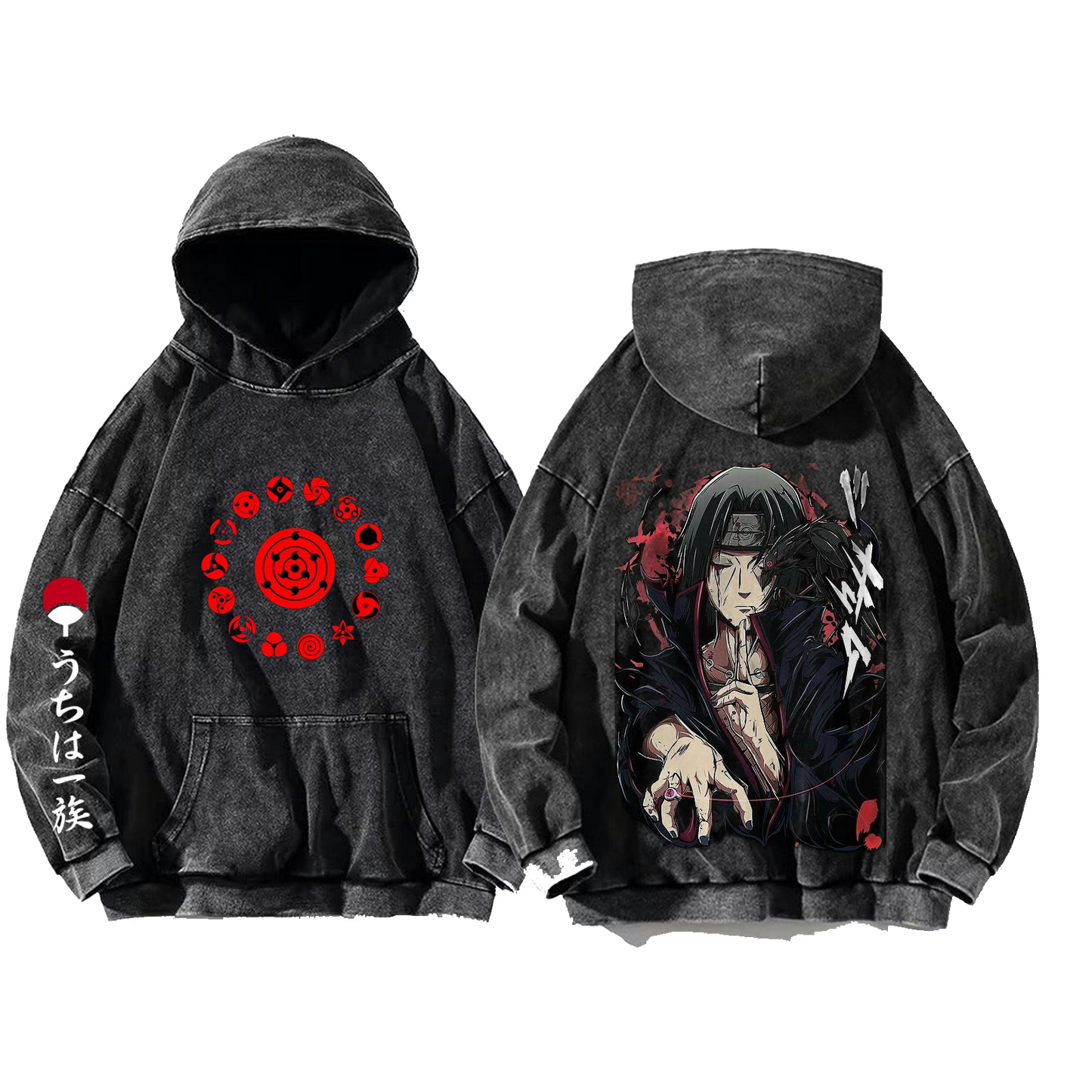 Naruto Shippuden One Size hoodie Washed Back 76