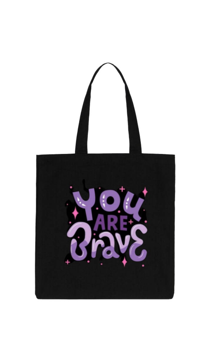 You Are Brave tote bag Black 77