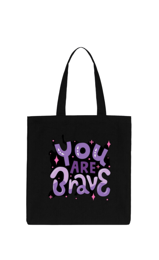 You Are Brave tote bag Black 77
