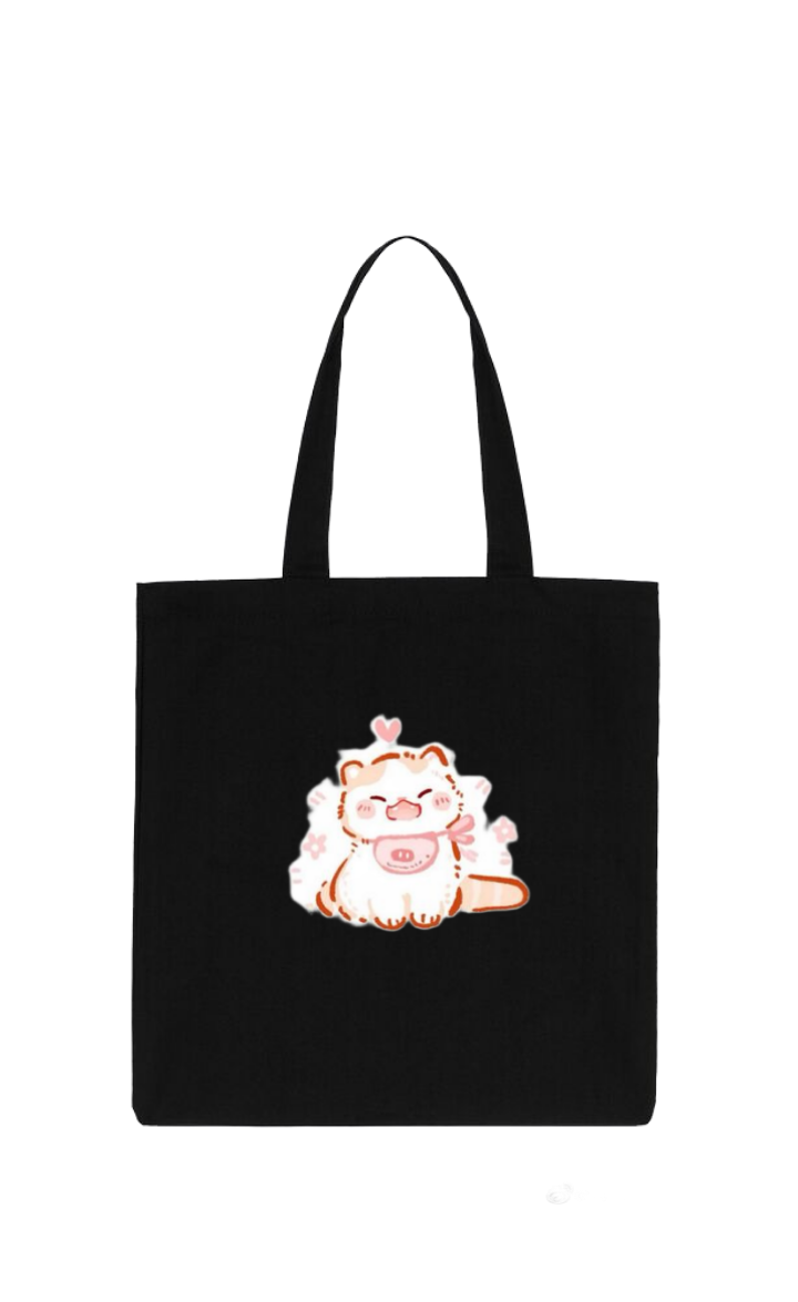 cat tote bag Black 77