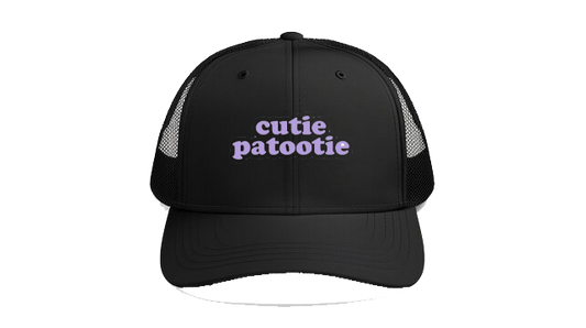Baseball cap Black cutie patootie 123