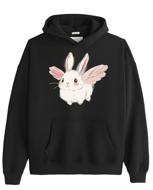 bunny Oversize Hoodie Black 77