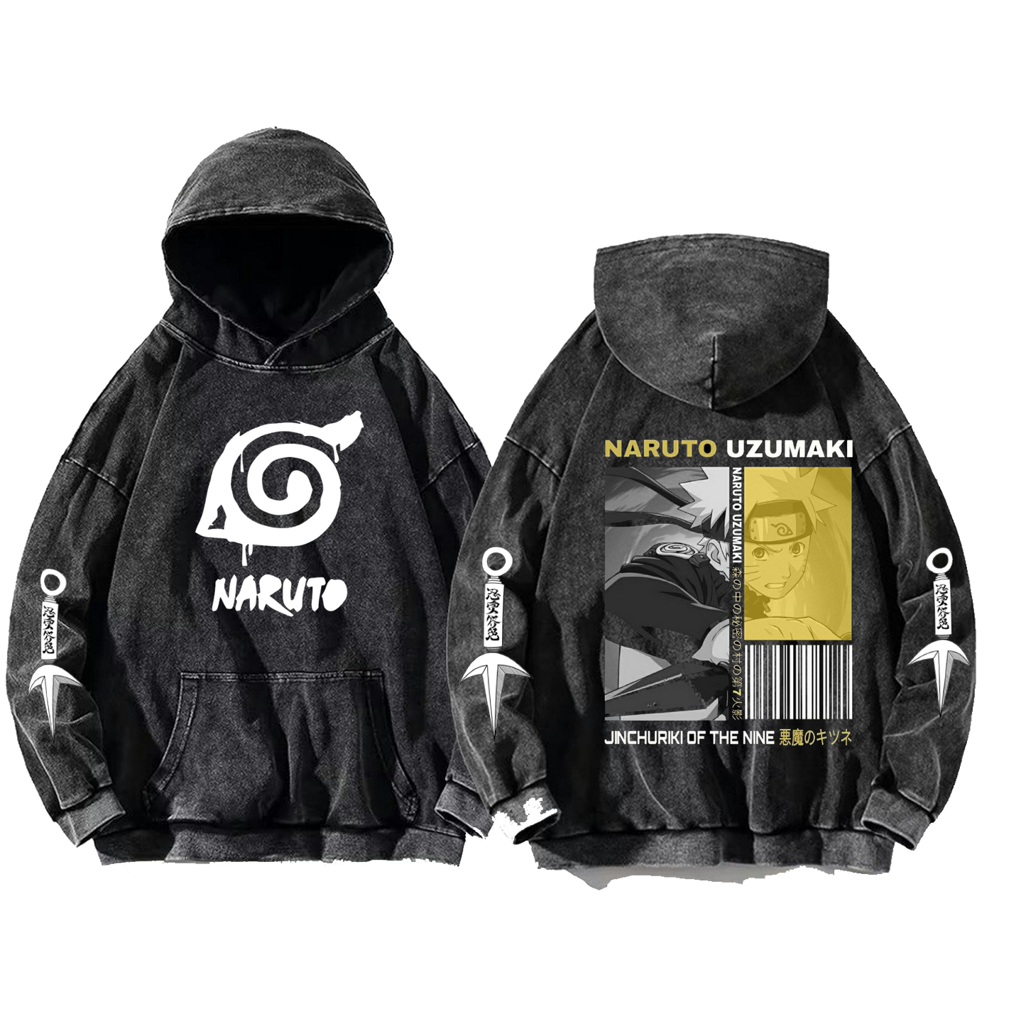 Naruto Shippuden One Size hoodie Washed Back 77