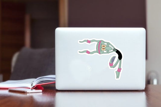 Funny Squidward Ballet Dance Meme Sticker, Sarcastic SpongeBob Vinyl Decal, Aesthetic Waterproof Laptop Sticker for Water Bottles, Relatable Internet Humor Gift