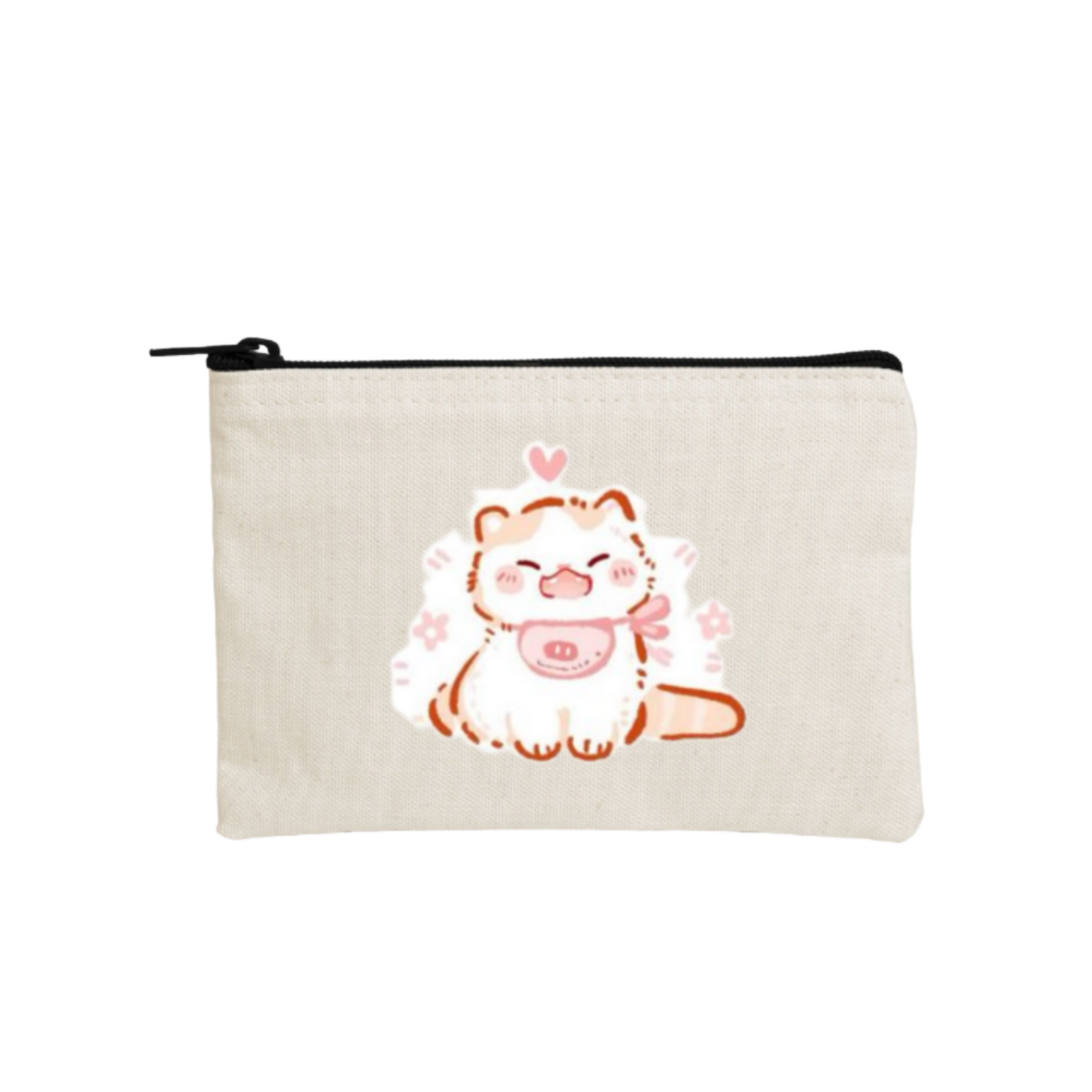 cat wallet pencil case Beige 77
