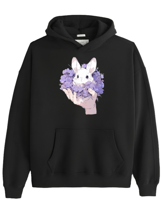 bunny Oversize Hoodie Black 78