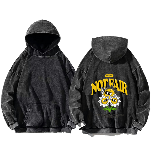 NOT FAIR One Size hoodie Washed Back 62