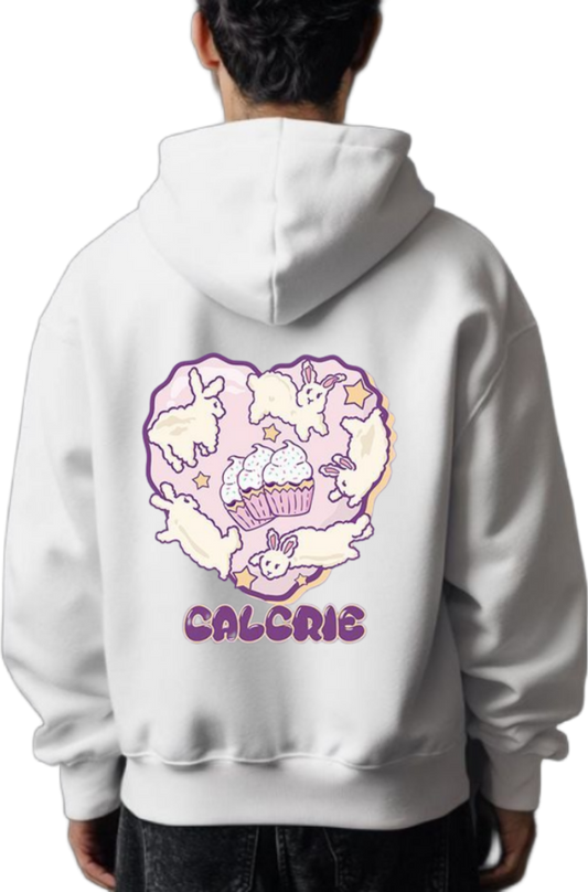 CALCRIE One Size hoodie White Back 78